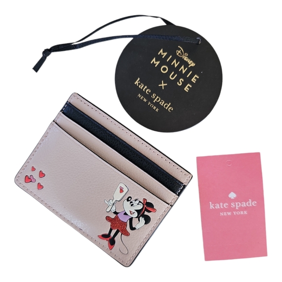 Kate Spade x Disney Minnie Mouse Medium Leather Dome Crossbody Bag & Cardholder - Picture 13 of 16
